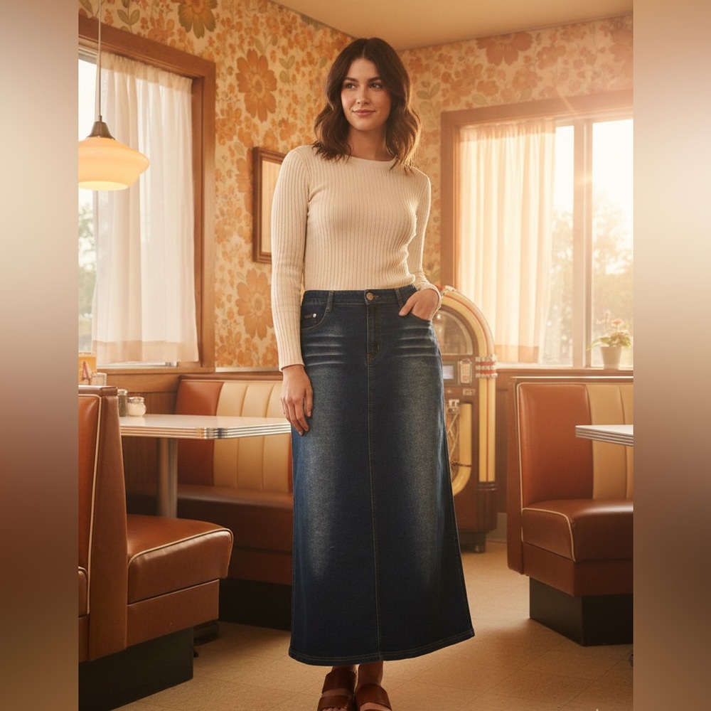 Vintage-Daniel Brand Denim Skirt
